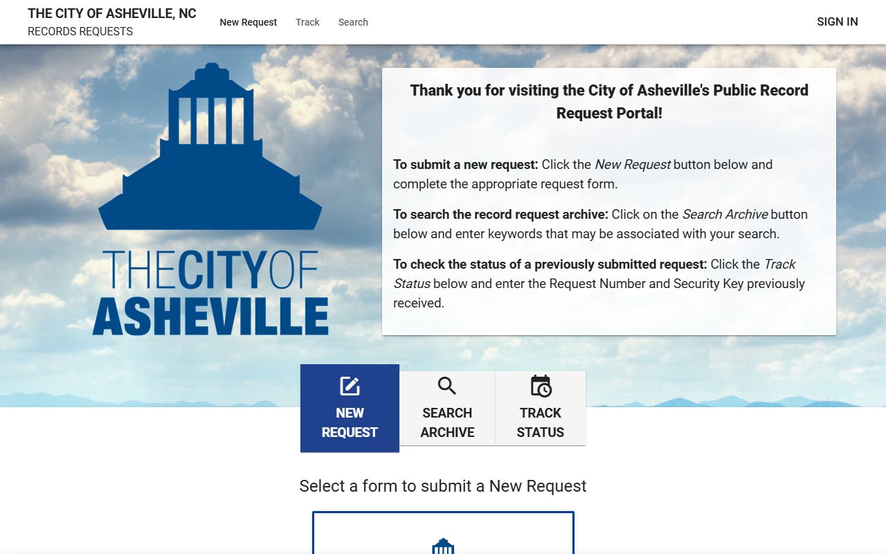 Asheville Police Department JustFOIA public records request portal