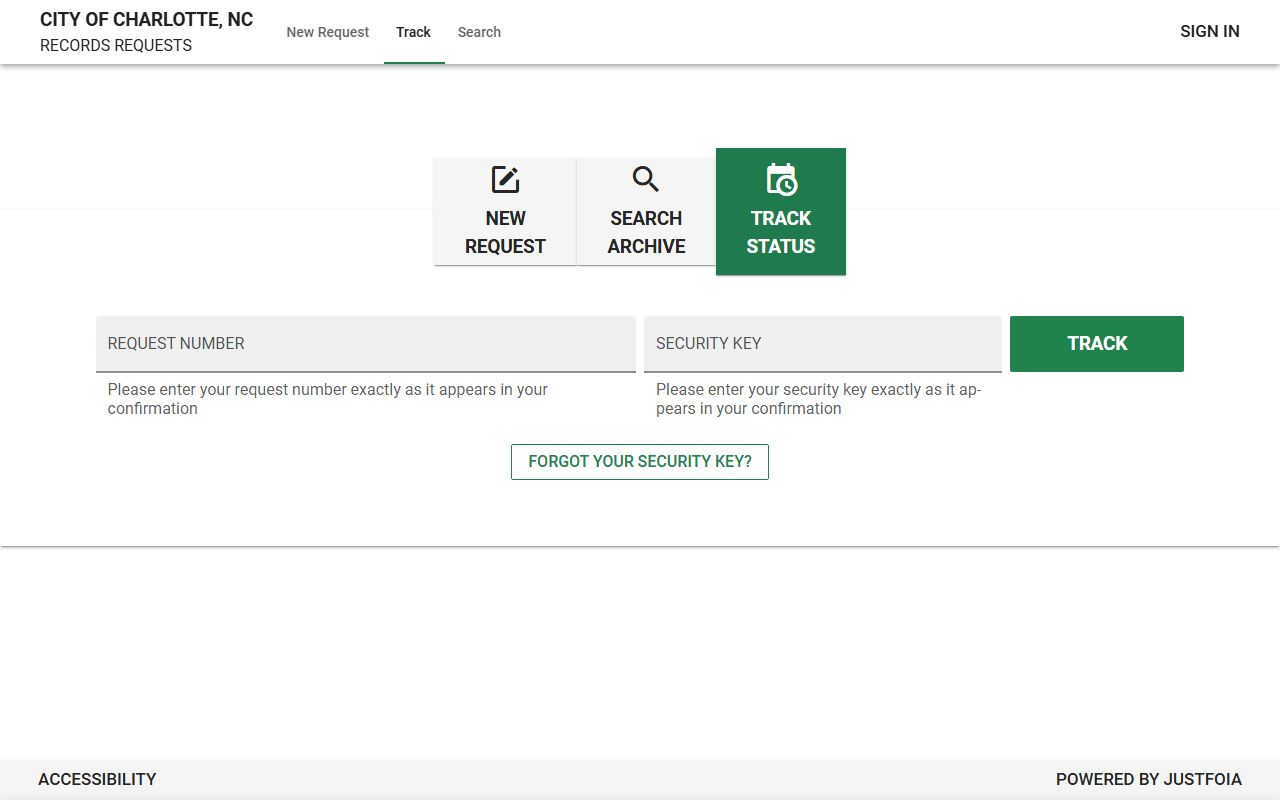 Charlotte public records portal for criminal history requests