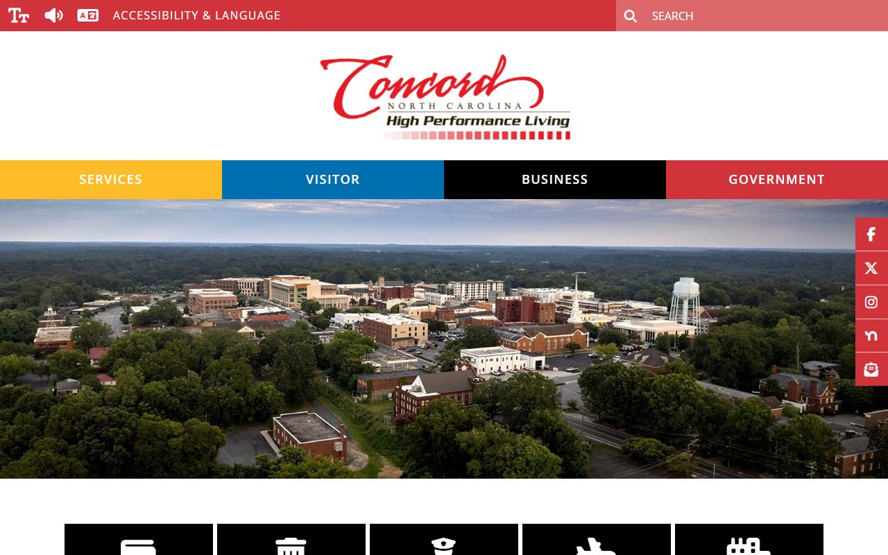City of Concord official website for criminal history and public records