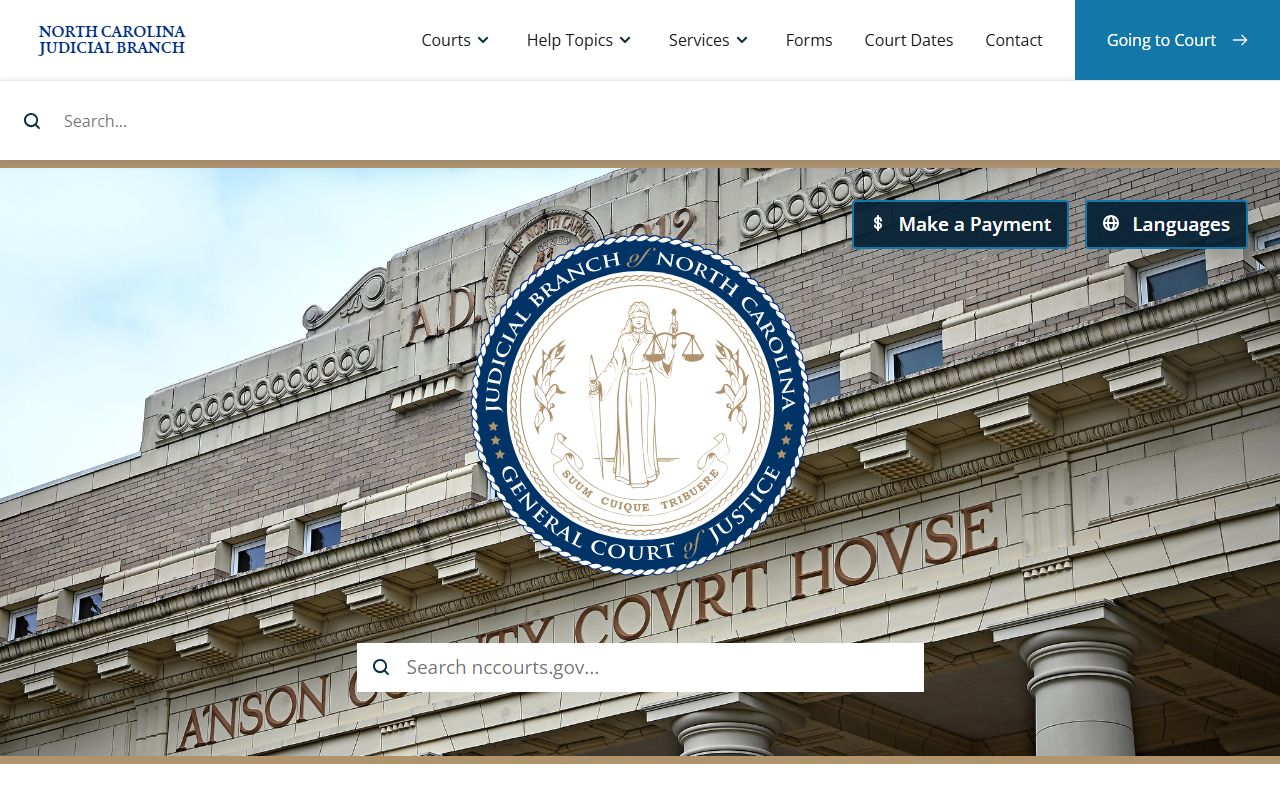 NC Judicial Branch criminal history and court records access